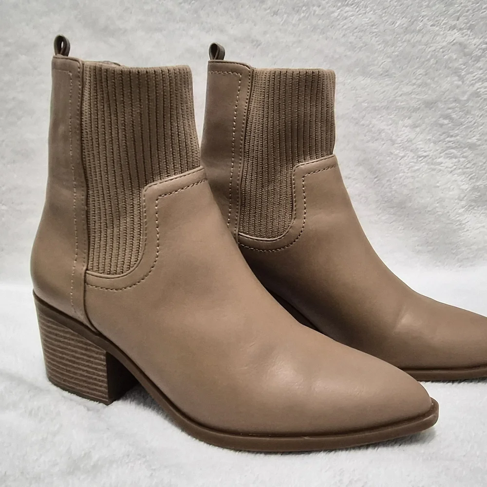 Call It Spring Beige Ankle Booties - Picture 1 of 6
